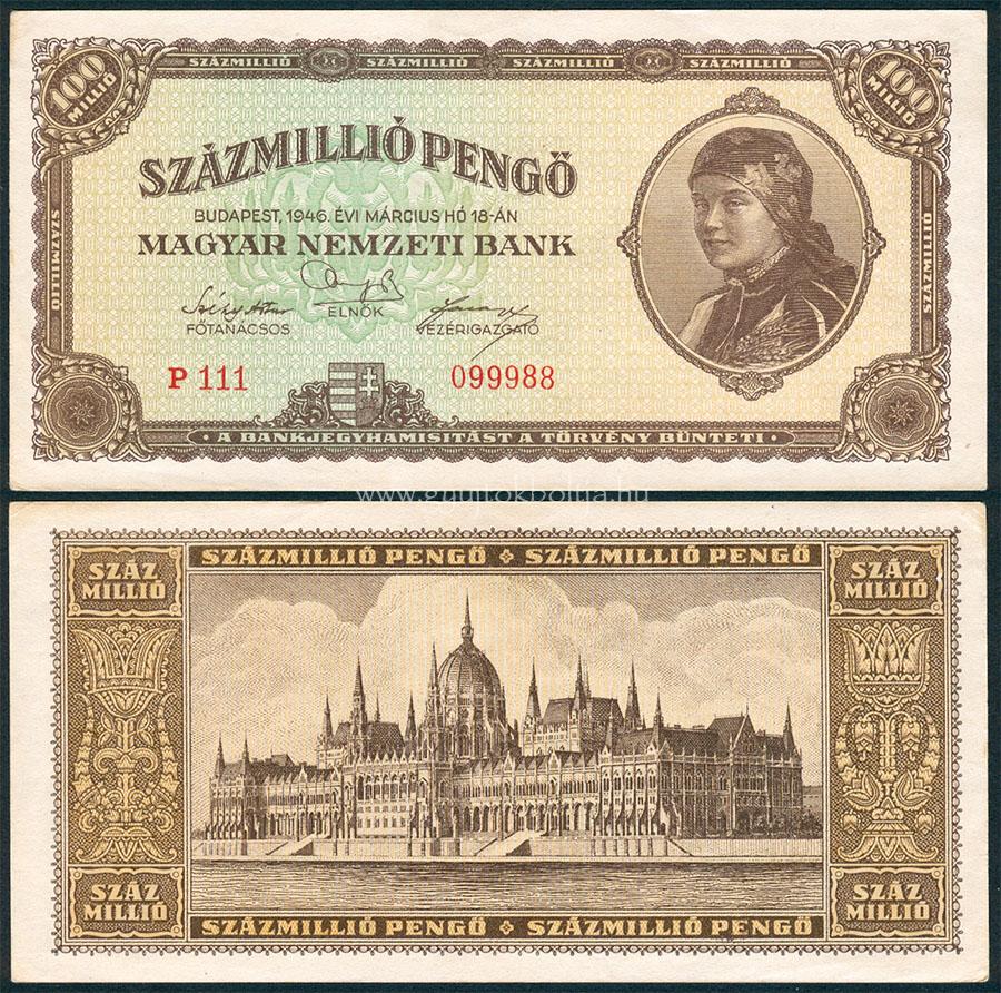 100 millió pengő 1946